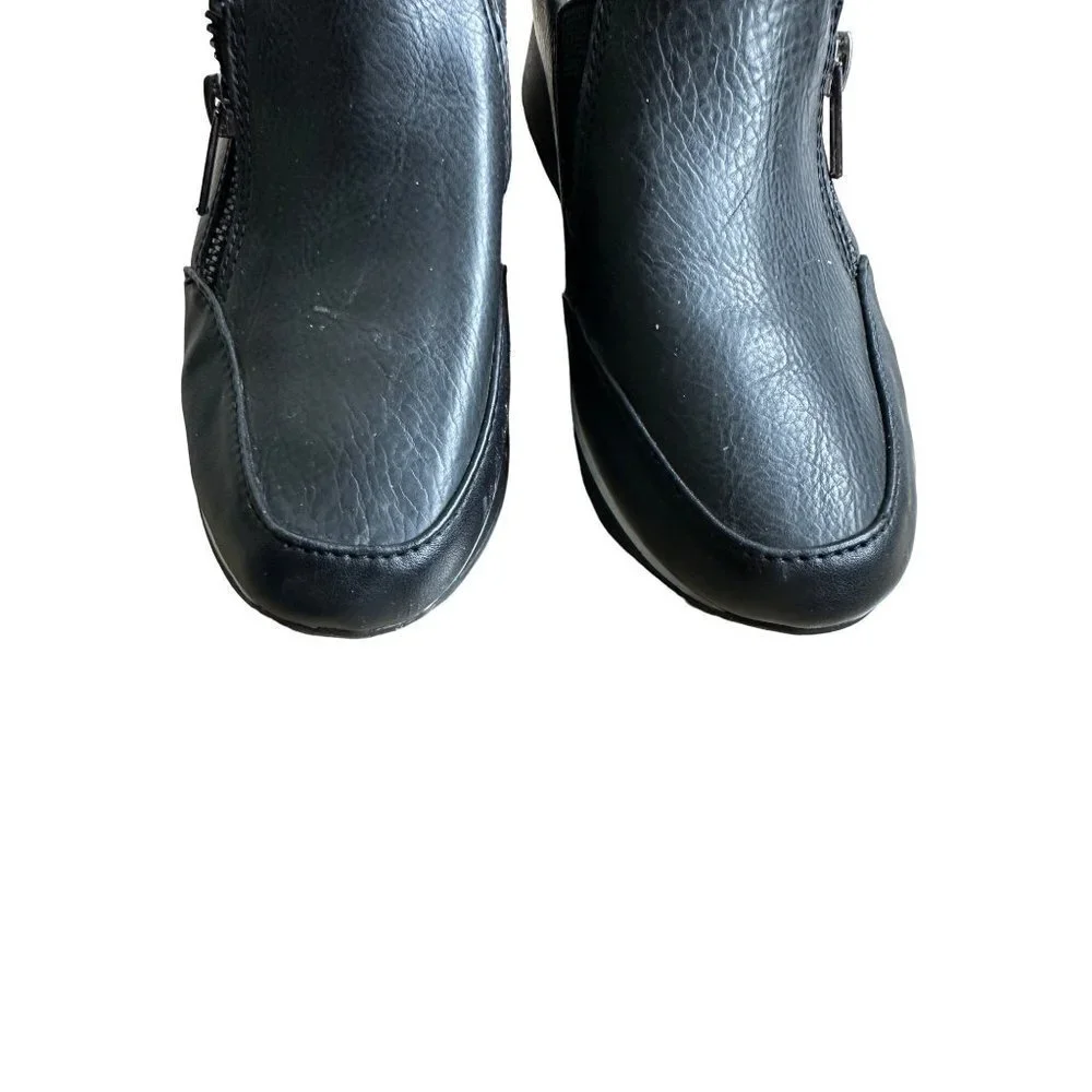 Naturalizer Unisex Youth Oxford, Black Zipper Up Size 4 UK 3 Sku 2264
